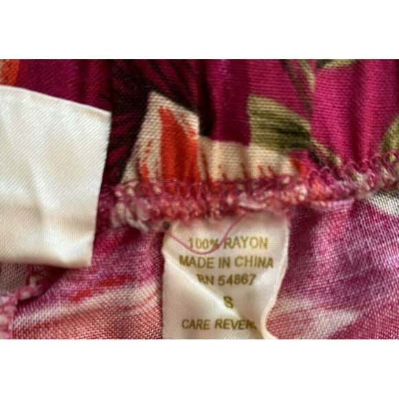 COPY - Vintage Victoria’s Secret Sleep Shorts Small Tropical Floral Gold Label - Picture 6 of 8